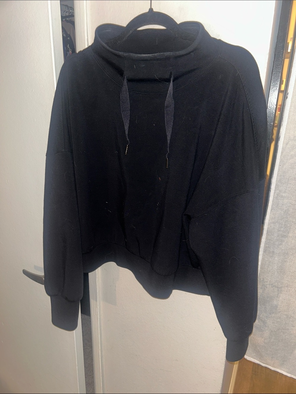 SPANX Women’s Black Hoodie with Drawstring
